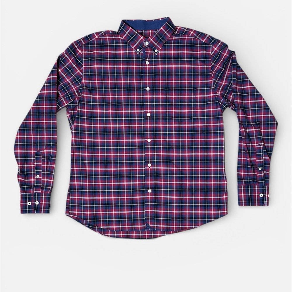 UNTUCKit Wentzel Shirt Men'sXL Red Plaid Button Down Long Sleeve Wrinkle Free